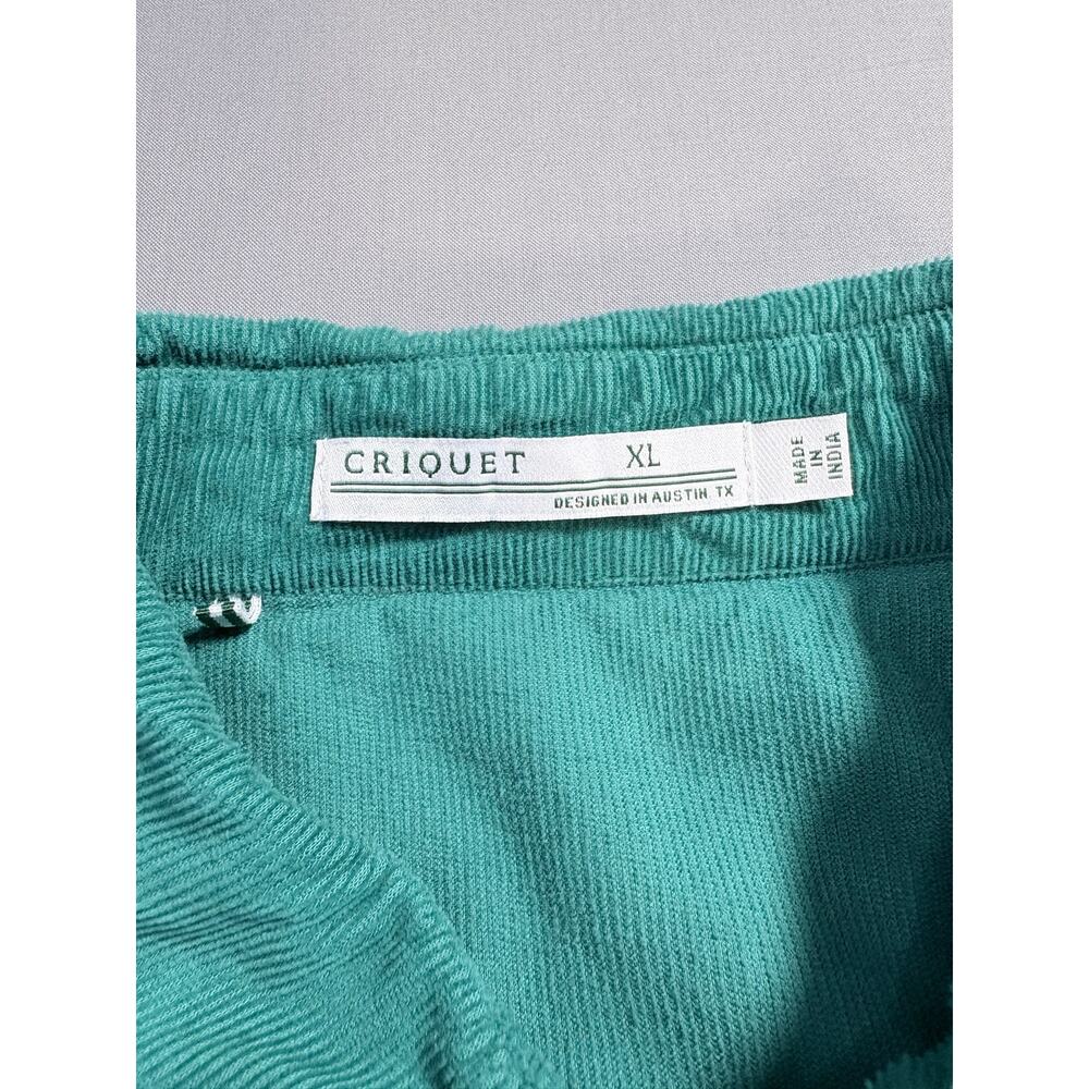 Criquet Teal Western Casual Corduroy Pearl Snap Buttons Mens XL 100% Cotton - Picture 6 of 11